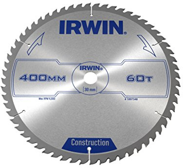 Irwin irw1897348 400 x 30 mm 60-teeth Lame de scie circulaire dents 165
