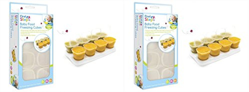 Food Freezing Cubes Set of 16 for Breast Milk & Other Baby Foods First Steps