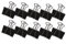 Q Connect-Pinza fermacarte, 41 mm, colore: nero (confezione da 10)