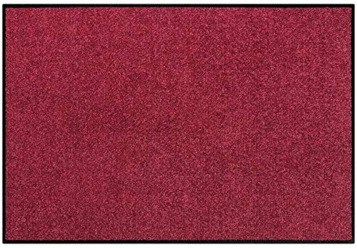 Salonloewe Fußmatte waschbar Weinrot 75x120 cm Wohnmatte einfarbig