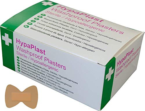 Safety First Aid HypaPlast Pack of 100 Washproof Fingertip Plasters | Pink Sterile and Hypoallergenic Plasters