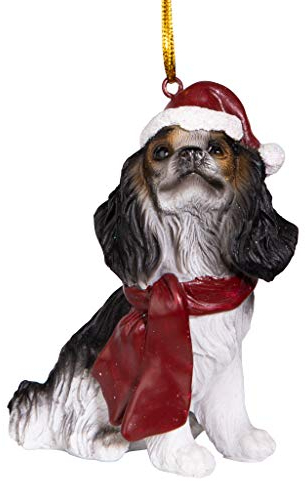 Design Toscano Christmas Ornaments, Xmas King Charles Cavaliers Ferienhundeornamente