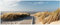 Wallario selbstklebendes Poster - Auf dem Holzweg zum Strand, Aufkleber in Premiumqualität, Klebefolie Größe: 80 x 200 cm XXL-Poster
