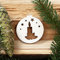 Baumkugeln mit Weihnachtsmotiven - Baumschmuck, Baumbehang - Deko aus Holz, Weihnachtsschmuck:Kerze