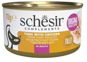 Schesir Katzenfutter, Brühe, Thunfisch, Huhn, 280 g