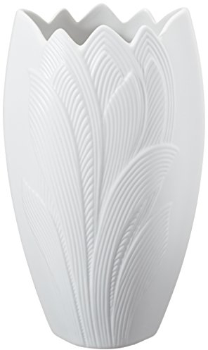Goebel Kaiser Porzellan Palma Vase aus Biskuitporzellan in der Farbe Weiß, Maße: 21 x 12,5 x 9cm, 14-002-80-2