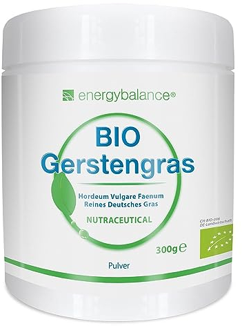Poudre d'herbe d'orge biologique - Poudre de bardeau vert - Qualité certifiée biologique - Sans additifs - Végétalien - 300g