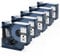 Unistar Compatible Dymo Label Tape Replacement for D1 12mm x 7m 45013 S0720530 Black on White, Refills for LabelManager 160 210D 280 360D 420P Labelpoint 150 250, 5-Pack
