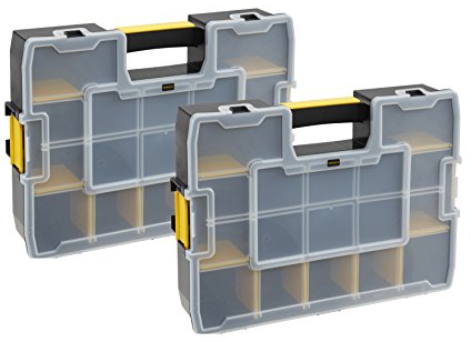 Stanley 195839 S/Master Aufbewahrungsbox für Kleinteile/Werkzeug, Organizer, 2 Stück
