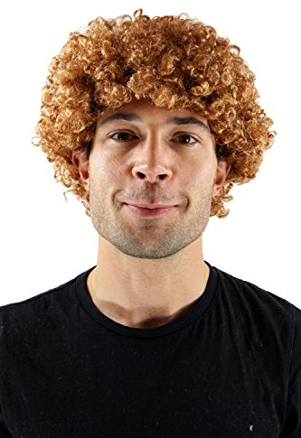 WIG ME UP - PW0186-P36 Perücke Fasching Herren Kraus Locken Depp Römer NEU
