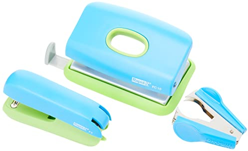Rapid 5000370 Set heftgerät (F5 plus LoFC10, Entklammerer C2, SB) blau/grün