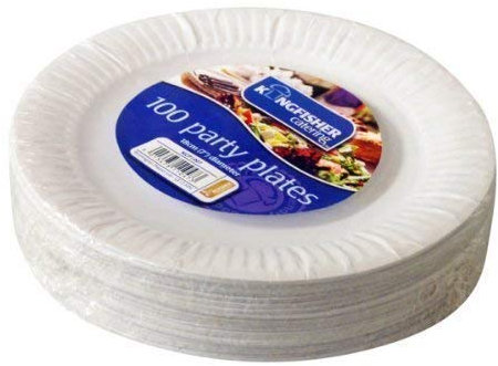 Kingfisher KCP1007 White Disposable Paper Plates 7 Pack Of 1000