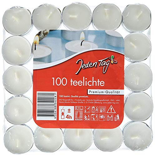 Jeden Tag Teelichter Flatpack, 100 Stück