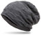 Caspar MU139 gefütterte Feinstrick Beanie Mütze mit Stern Muster, Größe:One Size, Farbe:hellgrau