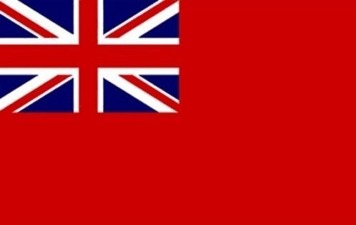 18 x 12 (45 x 30 cm) Red Ensign Merchant Navy Naval Sleeved Boat Courtesy 100% Polyester Material Hand Waving Flag Banner Ideal For Pub Club School Festival Business Party Decoration