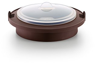 Lékué - Recipiente Silicona Platino para cocinar Panecillos al Vapor