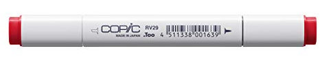 COPIC Classic Marker Typ RV - 29, Crimson, professioneller Layoutmarker, mit einer breiten und einer feinen Spitze