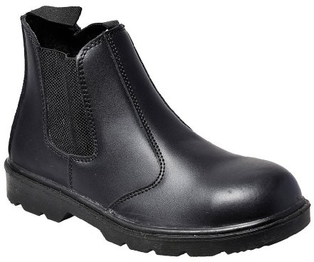 Portwest FW51 Steelite Dealer Sicherheitsstiefel Rutschfest Strapazierfähig | Schwarz, 48, S1P EN ISO 20345, Schützende Stahlkappe, Gewachstes Vollnarbiges Büffelleder, Ölbeständig