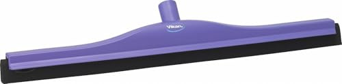 Vikan - Hygiene klassischer Bodenabzieher - Mit festem Hals - Schwarze Kassette - 600mm - Lila