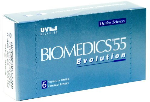BIOMEDICS EVOLUTION CooperVision Biomedics 55 Evolution Monatslinsen weich, 6 Stück / BC 8.90 mm / DIA 14.20 mm / -4.50 Dioptrien