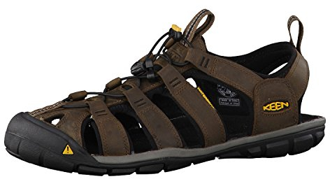 KEEN Men's Clearwater CNX Sandal, Dark Earth/Black, 14 UK (15 US)