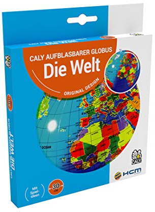 HCM Kinzel Caly 76114 - Aufblasbarer Globus glänzend, Kinderspiele