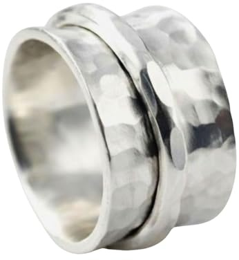 Tiljon Breiter Ring aus Sterlingsilber mit drehbarem Ring
