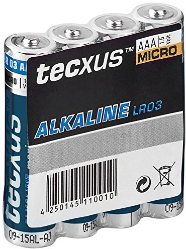 2er Set Tecxus LR 03 Batterie Alkali Micro AAA (4 Stück)