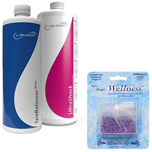 SpaBalancer Chlorfreie Wasserpflege für Whirlpool, Ultra Shock Desinfektion und Aroma Perlen