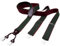 DonDon Hosenträger Herren extra stark dunkelgrün 3,5 cm Hosenträger Herren breit mit brauem Leder in Y-Form lang - Starke Clips passend für Anzug Jeans Chinos Vintage Rockabilly Suspenders