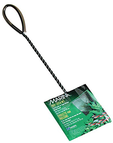 Marina Aquarienkescher, mit offenerem Gewebe, 25cm, schwarz