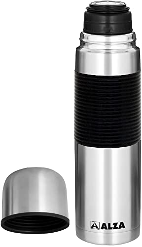 Alza - Basic termo para líquidos, 750 ml, fabricado en acero inoxidable, con doble pared, ligero, mantiene la temperatura, libre de BPA, apto para uso alimenticio, ideal para viajes largos