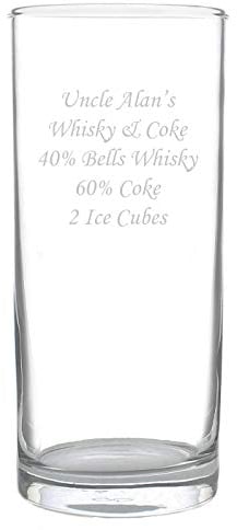 Custom Personalised Engraved Hi Ball Glass. 18th, 21st,30th Birthday, Weddings, Mum Dad, Gifts For Him, Her.