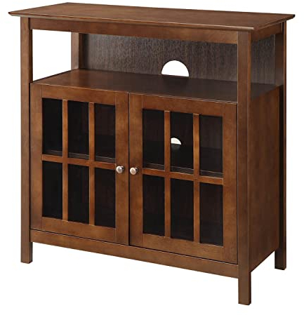 Convenience Concepts Designs2Go 3-stöckig Glastisch für den Eingangsbereich, Technisches Holz, Kiefernholz, Espresso