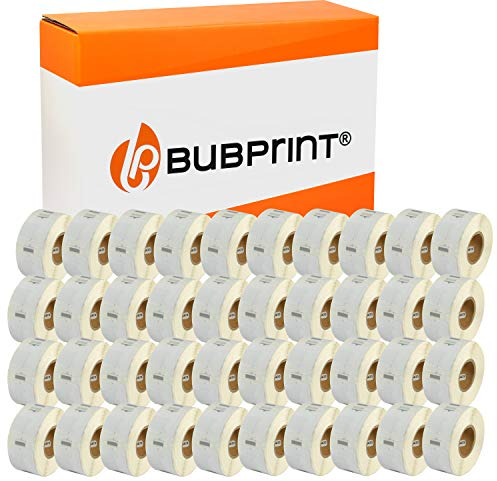 Bubprint 40 Etiketten kompatibel als Ersatz für Dymo 11353 S0722530 für Labelwriter 310 320 330 Turbo 400 Twin Turbo Duo 450 Twin-Turbo Duo SE450 25X13MM WEISS