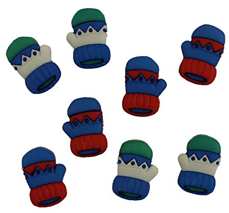 Buttons Galore Winter Warm Novelty Craft Buttons, Multicolor, 1x7.5x10 cm