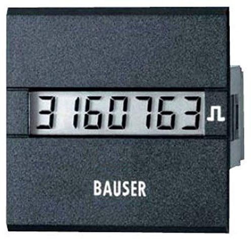 Bauser 3811.2.1.7.0.2 Zählwerk von Zeit oder von Impulse-NEU. Lösung Twin Abm. Bauform 45 x 45 mm