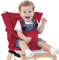 Vine Easy Seat Siège portable de voyage pour chaise haute, siège réglable, sécurisé et lavable | pour tout-petits | Tissu pratique, tient dans votre sac à main - Rouge