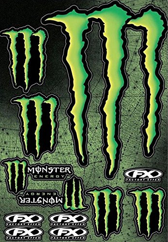 Brett-12 Sticker Monster Energy Factory Effex FX Große Schneidebrett von 45 x 30 cm selbstklebend Moto Velo Deco Große Sticker Monster Energy 31 x 22 cm