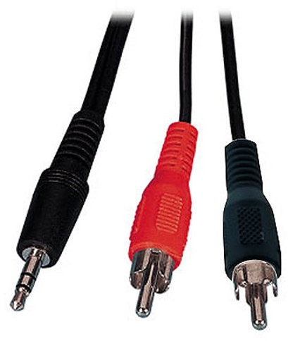 Connectland C-JACK-HP+2RCA-10M Câble Audio Jack 3,5 mm 2 RCA pour Enceinte 10 m