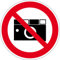 Verbotsschild aus Kunststoff - Fotografieren verboten - Ø 20 cm