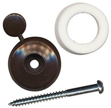 10 x Brown 10mm Thick Polycarbonate Sheet Fixing Buttons to fix or Screw into Noggin Purlin rafters or Poly