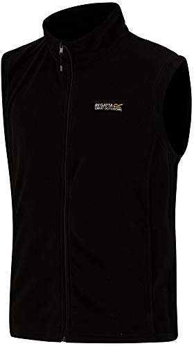 Regatta Tobias' Gilet In Pile Con Cerniera Intera E Tasche Basse Bodywarmers, Uomo, Black(Black), S