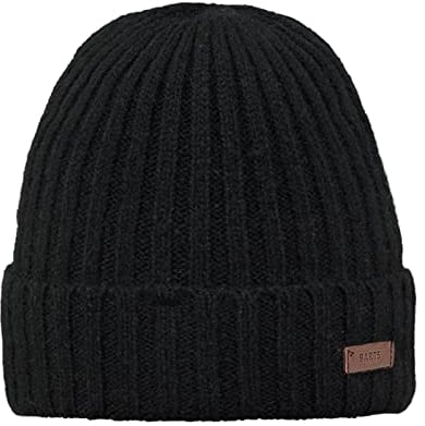 Barts Herren Haakon Turnup Baskenmütze, Schwarz (Black 0001), One Size (Herstellergröße: Uni)