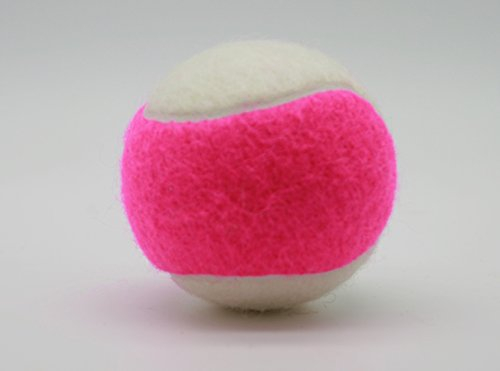 Price - zweifarbige Tennisbälle (1 Tennisball rosa-weiß)