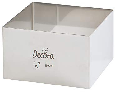 Decora 0063780 Cadre Carré Acier Inoxydable 8 x 8 x 4,5 cm