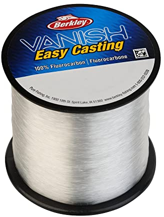 Berkley Vanish® Transparent, 18,1 kg, 320 m, Fluorkohlenstoff-Angelschnur, geeignet für Salzwasser und Süßwasserumgebungen