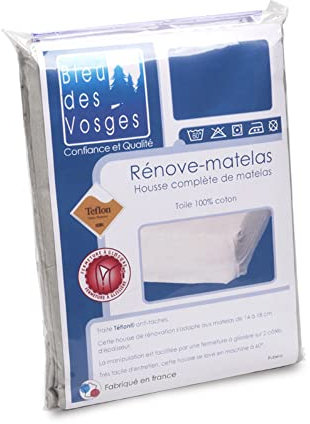 Linnea Rénove Matelas Rubens Housse 90x190cm Matelas 14 à 18cm