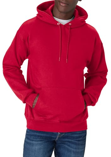 Hanes Men's Ultimate Cotton Heavyweight Pullover Hoodie Sweatshirt, Deep Red, XX-Large