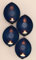 GURU SHOP Wandkerzenhalter, Wandteelicht - Blau, 46x20x7 cm